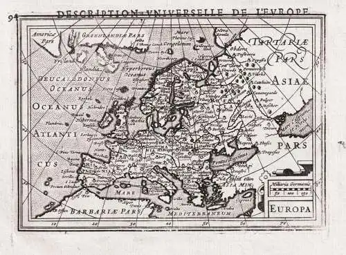 Europa / Europe Universalis Descriptio - Europa Europe continent Kontinent map Karte carte