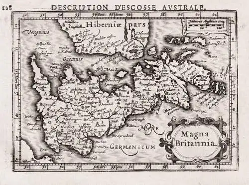 Magna Britannia. - Great Britain Ireland Scotland England Wales British Isles map Karte carte