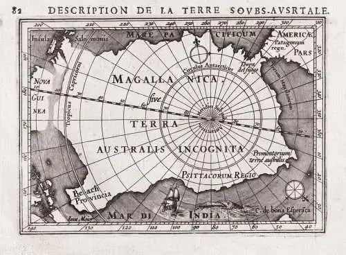 “Description de la Terre Soubs-Australe / Magellanica sive Terra Australis incognita. - South Pole Australia