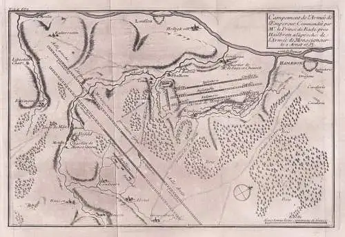 Campement de l'Armee de l'Empereus Commandee par Mr. le Prince de Bade pres Hailbron... - Heilbronn Ilsfeld Ta