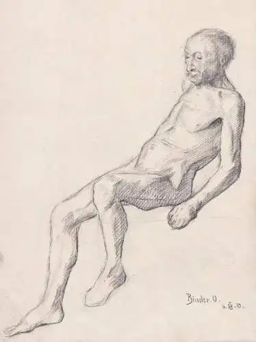 (Portrait  eines alten Mannes / Portrait of an old man) - Akt male nude nu