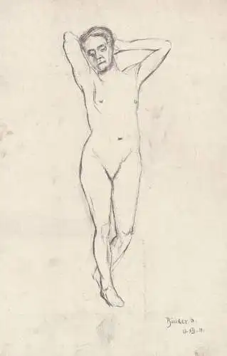 (Stehende Frau / Portrait of a woman standing) - Frauenakt Akt female nude nu