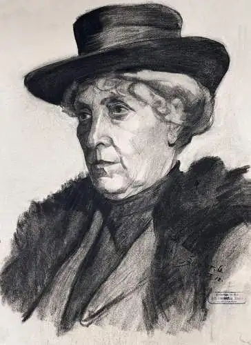 Portrait einer Dame mit Hut / Portrait of a lady wearing a hat