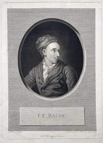 I. F. Bause - Johann Friedrich Bause (1738-1814) Kupferstecher engraver Portrait