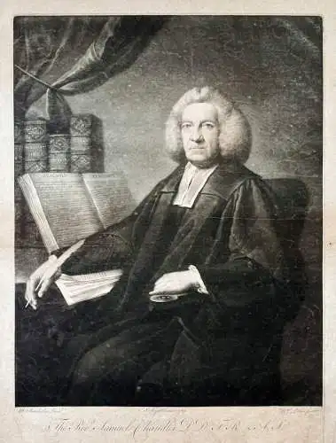 The Rev. Samuel Chandler D. D. G. R. & A. S. - Samuel Chandler (1693-1766) English Nonconformist Minister Berk