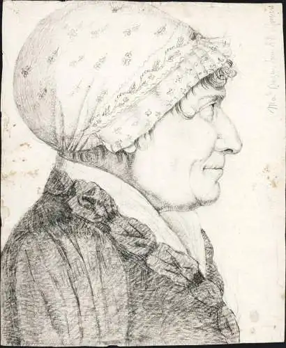Mad. Bazin... - Ältere Dame mit Haube / Elderly woman with bonnet / Portrait