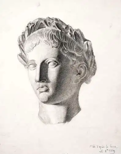 (Hermes / Mercury) - Merkur / mythology Mythologie / Statue Portrait