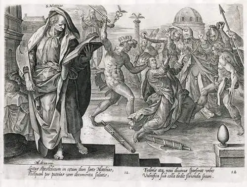 Lectus Apostolicum in cetum dum sorte Matthias... - The Martyrdom of St. Matthias / Bible Bibel