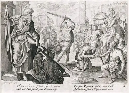 Plenus verbigenae Paulus decertat... - The Martyrdom of St. Paul / Bible Bibel