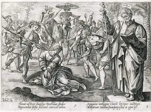 Thomas ad Eoos dimißus Apostolus... - The Martyrdom of Saint Thomas / Bible Bibel