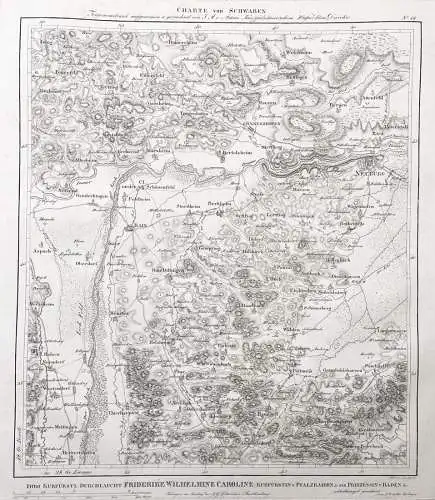 Charte von Schwaben. No. 18 - Neuburg/Donau Rain Thierhaupten Pöttnes Mertingen Ehekirchen Burgheim Rennertsh