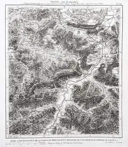 Charte von Schwaben. No. 53 - Füssen Pfronten Tannheim Vils Allgäu Nesselwängle Reutte / Bayern