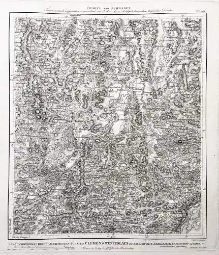 Charte von Schwaben. No. 44 - Kaufbeuren Marktoberdorf Allgäu Roßhaupten Unterthingau Lengenwang Rieden Stö