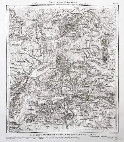 Charte von Schwaben. No. 39 - Schaffhausen Diessenhofen Stöhlingen Neunkirch Thayngen Engen Tengen Blumenfeld