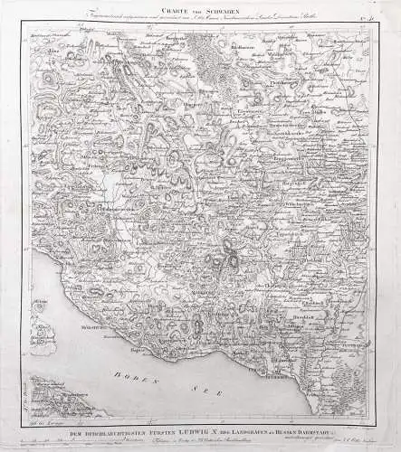 Charte von Schwaben. No. 41 - Bodensee Meersburg Immenstadt Markdorf Salem Bermatingen Oberteuringen Friedrich