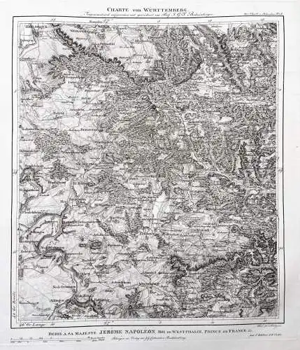 Charte von Württemberg. No. 5 - Backnang Winnenden Marbach Sulzbach Steinheim Großbottwar Löwenstein Murrha