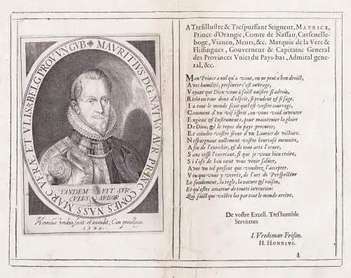 Mauritius D. G. Natus aur. princ. comes... - Maurits van Oranje (1567-1625) Moritz Oranien Nassau Portrait