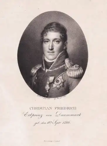 Christian Friedrich Erbprinz von Dännemark - Christian VIII of Denmark (1786-1848) Danmark Dänemark Portrait