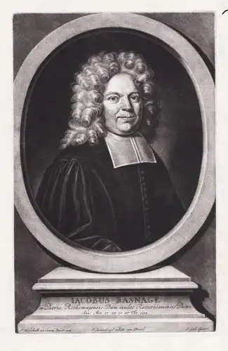 Iacobus Basnage - Jacques Basnage de Beaval (1653-1723) Protestant preacher writer linguist Portrait