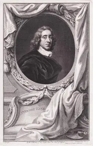 Sr. Henry Vane - Henry Vane (1613-1662) English politician statesman London Westminster Oxford Portrait -