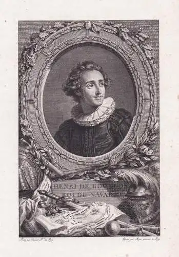 Henri de Bourbon Roi de Navarre - Henri IV Roi de France (1553-1610) King König Portrait