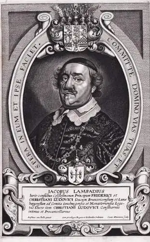 Iacobus Lampadius. - Jakob Lampadius (1593-1649) Braunschweig-Lüneburg Heinsen Osnabrück Portrait