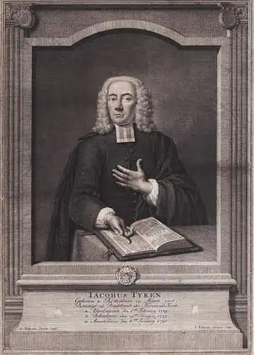 Iacobus Tyken - Jacobus Tyken Tijken Rotterdam Predikant preacher Amsterdam Schiedam Ijsselmonde Portrait