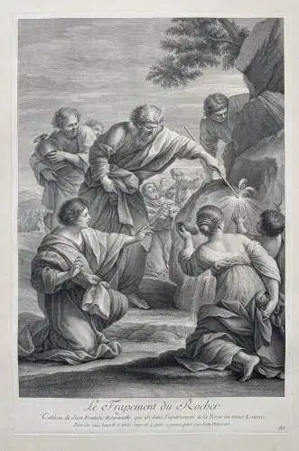 La Frapement du Rocher - Moses striking the rock / Israelites Israel / Judaica