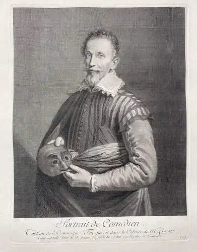 Portrait de Comedien - Comedian Francesco Andreini (1548-1624) Portrait actor Commedia dell'arte