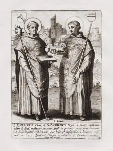 S. Ewaldus Albus, et S. Ewaldus Niger... - Brüder Ewaldi Deux Saints Ewald Heiliger Saint / Ewald der Schwarz