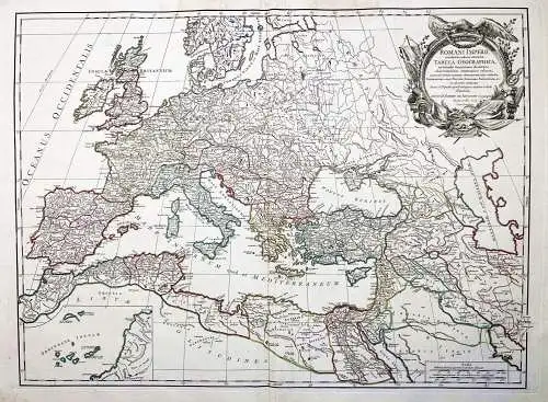 Romani Imperii, occidentis scilicet et orientis, Tabula Geographica - Roman Empire Römisches Reich Europa Eur