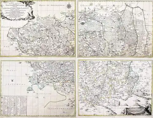 Geograph. Delineation des zu denen Kuhr Sæchsischen Landen gehoerigen Marggraftums Ober Lausitz : worinnen en