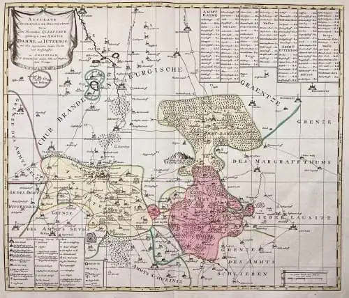 Accurate geographische Delineation derer zum Fürstenthum Querfurth gehörigen zwey Aemmter Dahme und Lüterbo