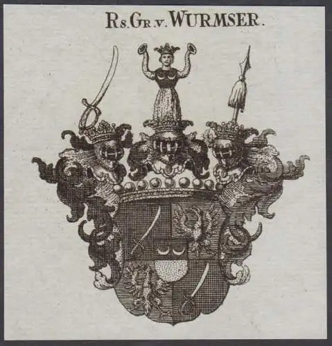 Rs. Gr. v. Wurmser - Wappen Adel