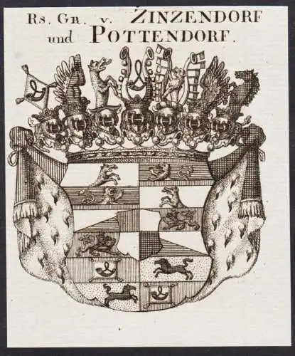 Rs. Gr. v. Zinzendorf und Pottendorf - Wappen Adel