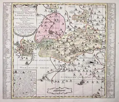 Accurate geographische Delineation des zudem Chursaechsischen Thüringen gehörigen Ammtes Langensaltza nebst