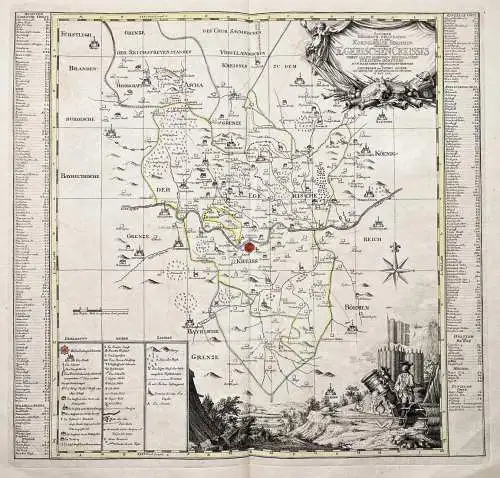 Accurate Geograph. Delineation des zu dem Koenigreich Boehmen gehörigen Egerischen Creisses nebst allen darin