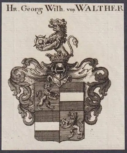 Hn. Georg Wilh. von Walther -  Wappen Adel