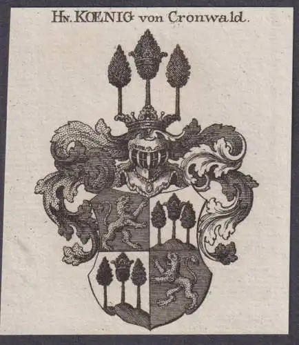 Hn. Koenig von Cronwald -  Wappen Adel
