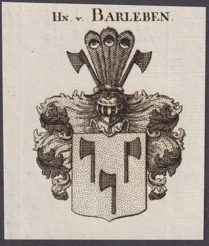Hn. v. Barleben -  Wappen Adel