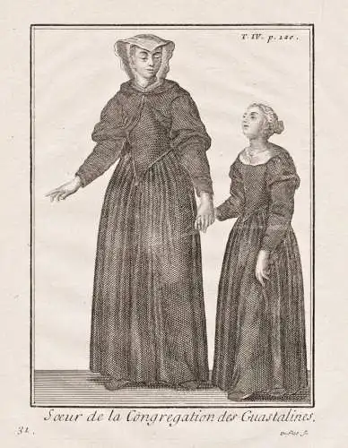 Soeur de la Congregation des Guastalines - Guastalines / monastic order Mönchsorden Ordenstracht / costume Tr