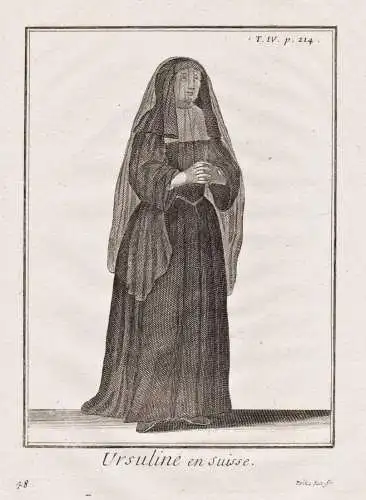 Ursuline en Suisse - Ursulinen Ursulines nun Nonne / monastic order Mönchsorden Ordenstracht / costume Tracht