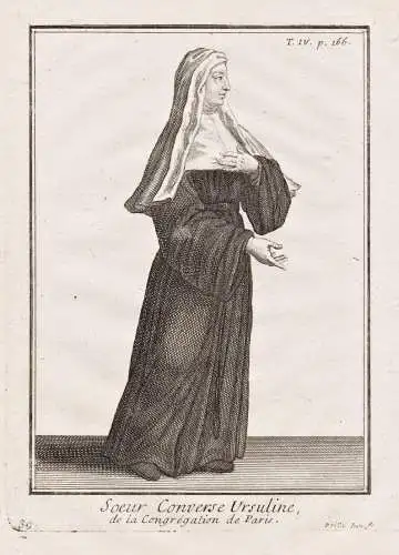 Soeur Converse Ursuline, de la Congregation de Paris - Ursulinen Ursulines nun Nonne / monastic order Mönchso