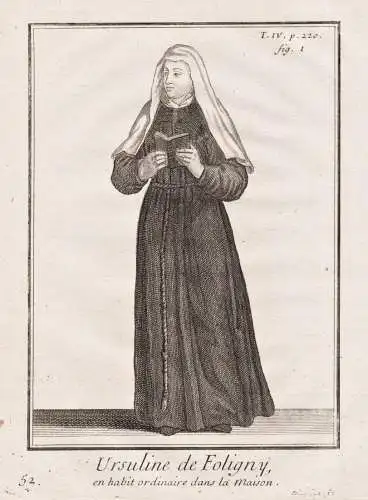 Ursuline de Foligny, en habit ordinaire dans la maison - Folligny Ursulinen Ursulines nun Nonne / monastic ord