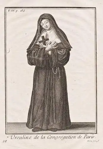 Ursuline de la Congregation de Paris - Ursulinen Ursulines nun Nonne / monastic order Mönchsorden Ordenstrach