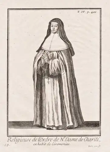 Religieuse de l'Ordre de N. Dame de Charite, en habit de ceremonies - Ordre de Notre-Dame de Charité / nun No