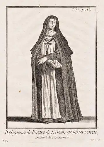 Religieuse de l'Ordre de N. Dame de Misericorde, en habit de Ceremonie - Sœurs de Notre-Dame de la Miséricor