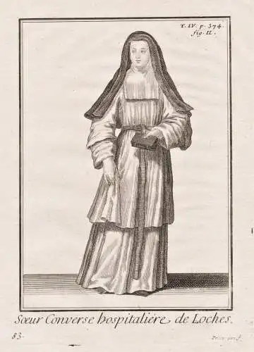 Soeur converse Hospitaliere de Loches - hospitaliers Loches / nun Nonne / monastic order Mönchsorden Ordenstr