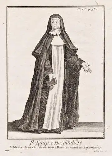 Religieuse Hospitaliere de l'Ordre de la Charité de Notre Dame, en habit de ceremonie - Ordre des hospitalier