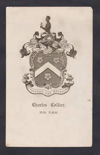 Charles Collier M. D. - Charles Collier (1785-1870) physician Arzt medicine Medizin medical doctor docteur / E